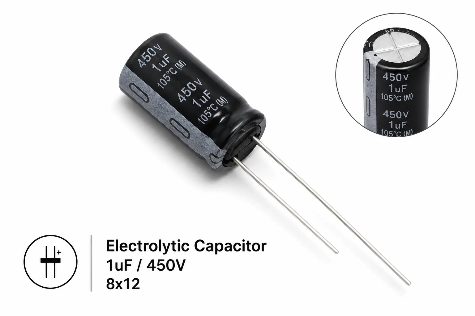 E-Capacitor 1uf / 63v 5x11 visual