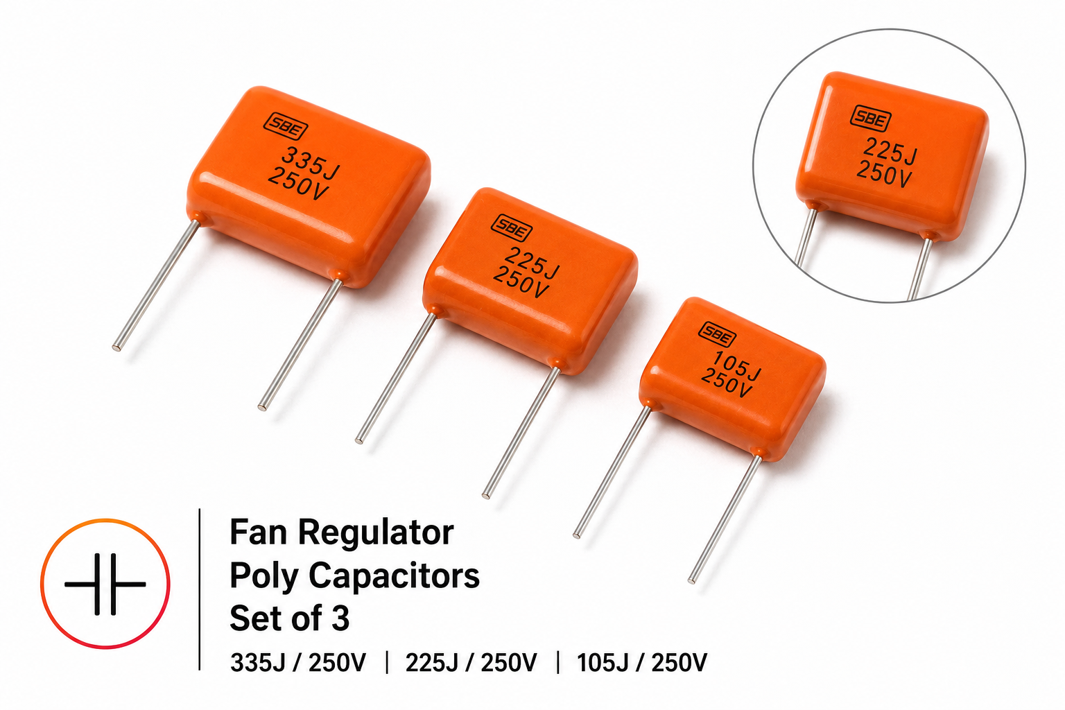 Fan Regulator Polyester Capacitor Set visual