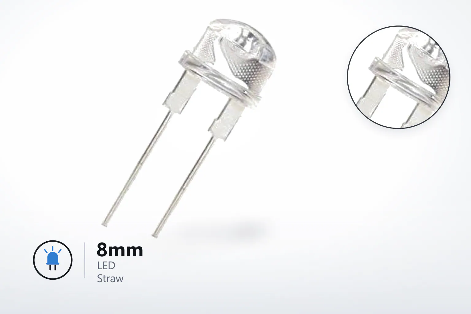8mm Straw LED visual